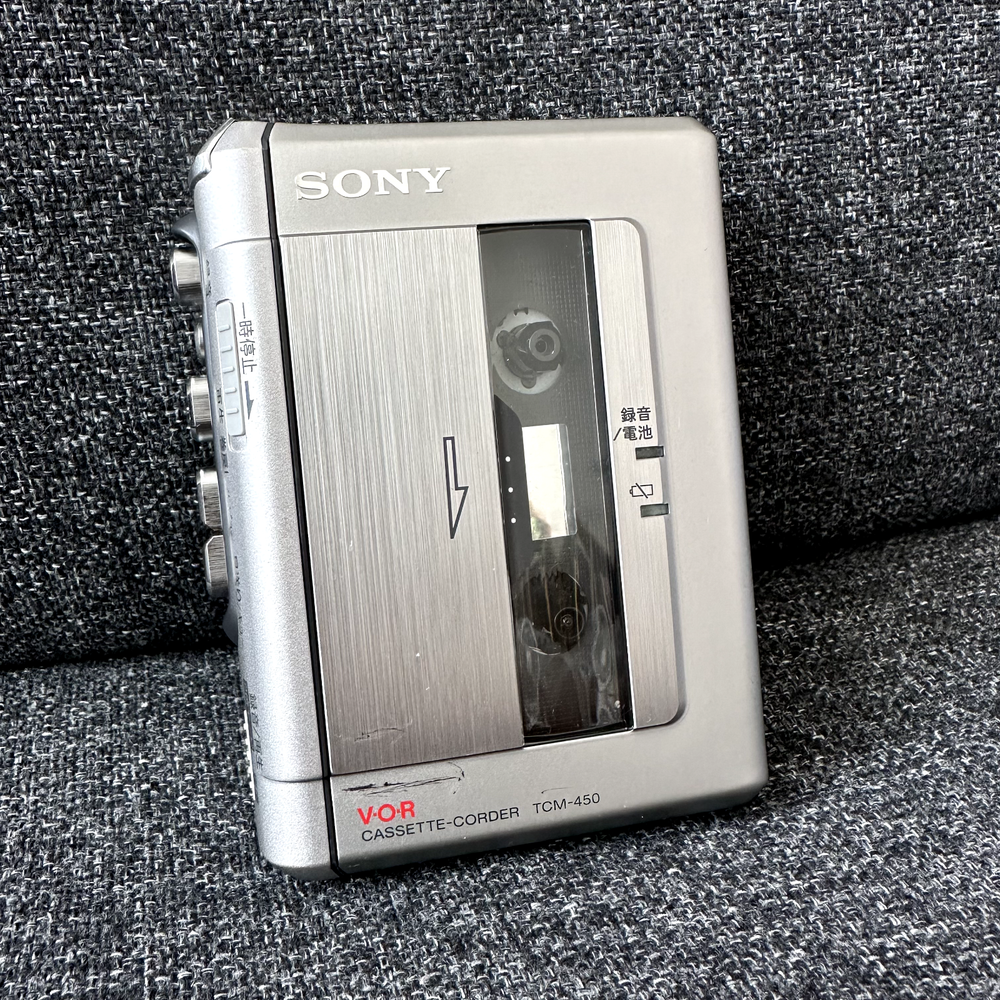 SONY TCM-450 WALKMAN Cassette Tape Recorder Player Portable Working Tested