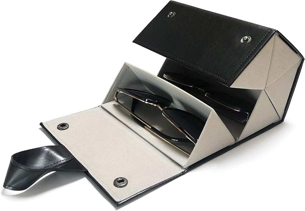 Longjet Sunglasses Organizer 5 Slots Travel Glasses Case Multiple Pairs Eyeglass