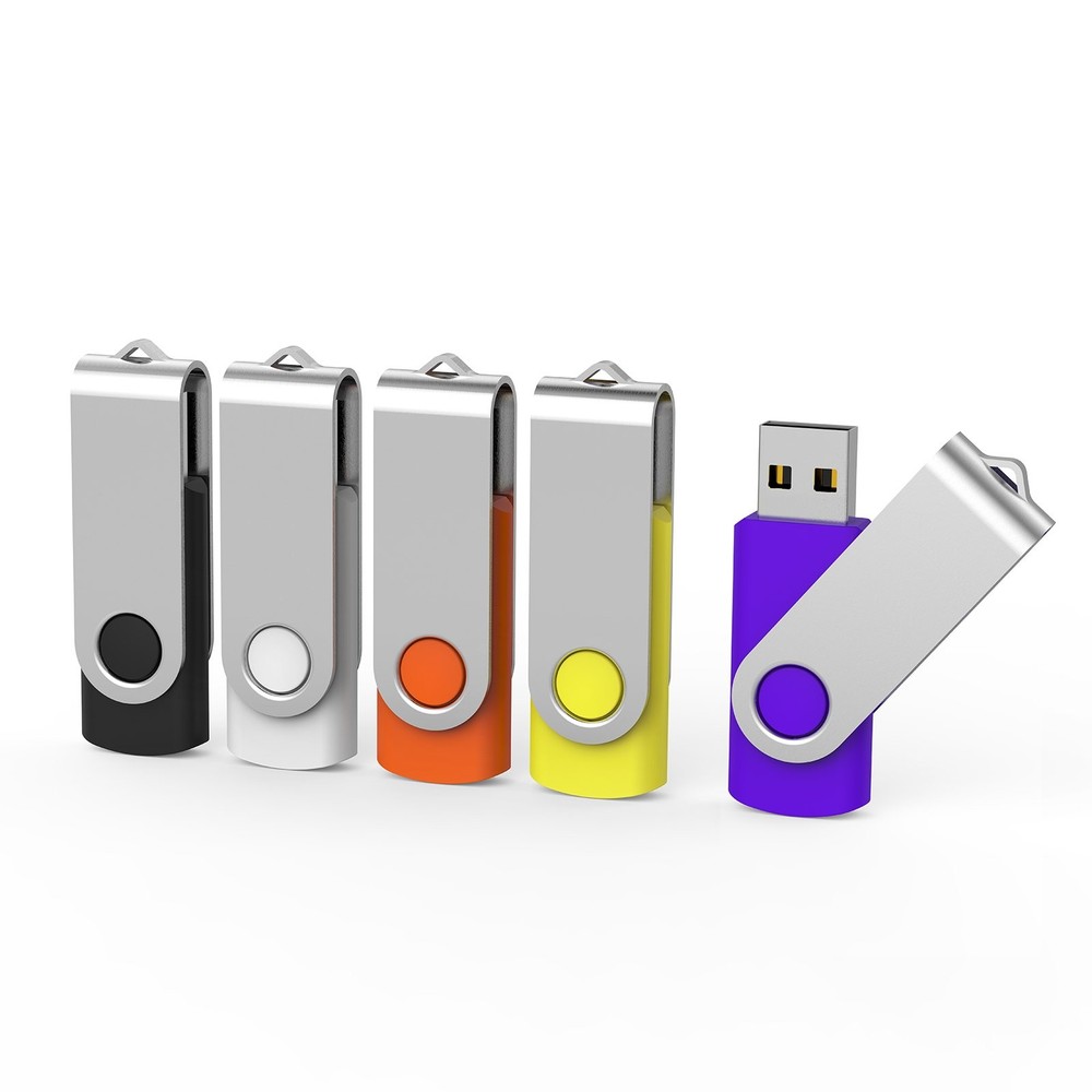 5 Pack 64GB USB Flash Drives Swivel Thumb Drive Memory Sticks