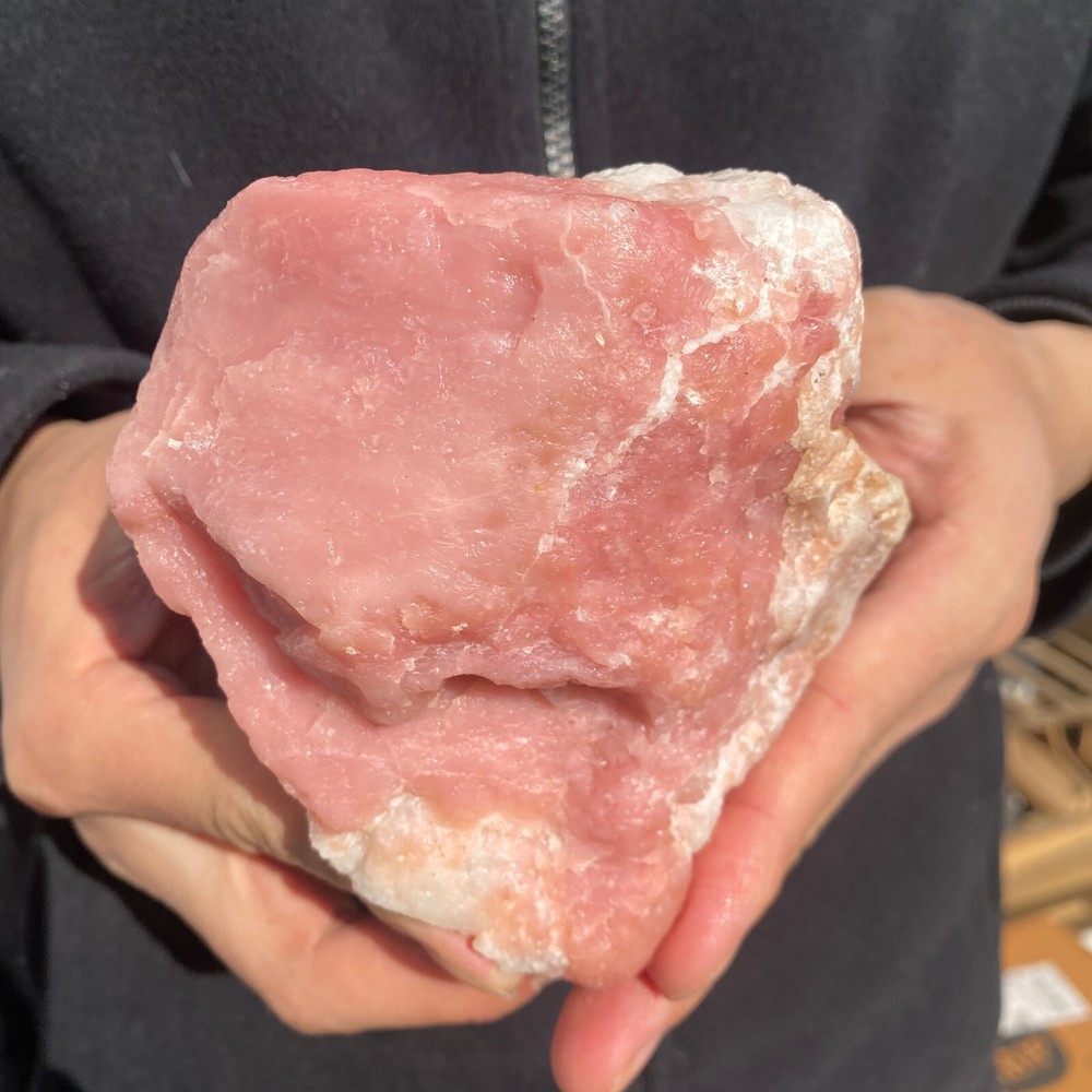 1.7LB Natural Pink Opal Rough Crystal Gemstone for Healing and Mineral Collection