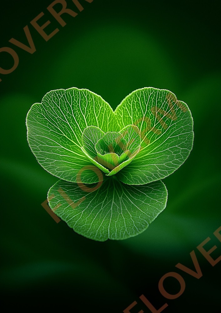 Exquisite Green Flowers Art Print Modern Home Decor Digital Wall Poster