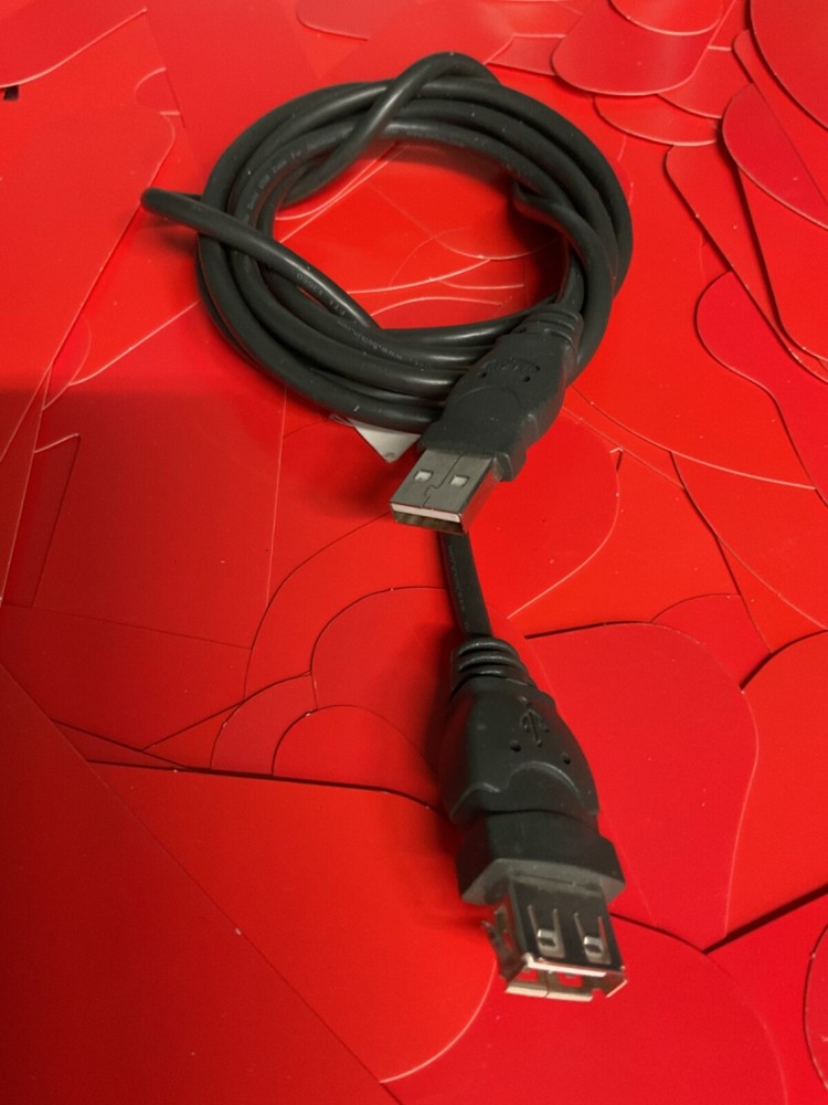 USB Extension Cable 2.0 AM-AF Data Wire Charger EXT Black 3FT