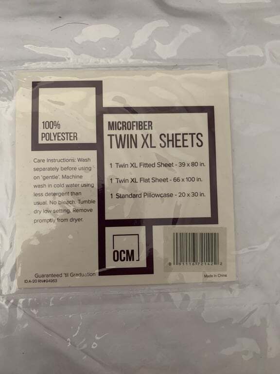 2 OCM Microfiber Twin XL Sheets Set