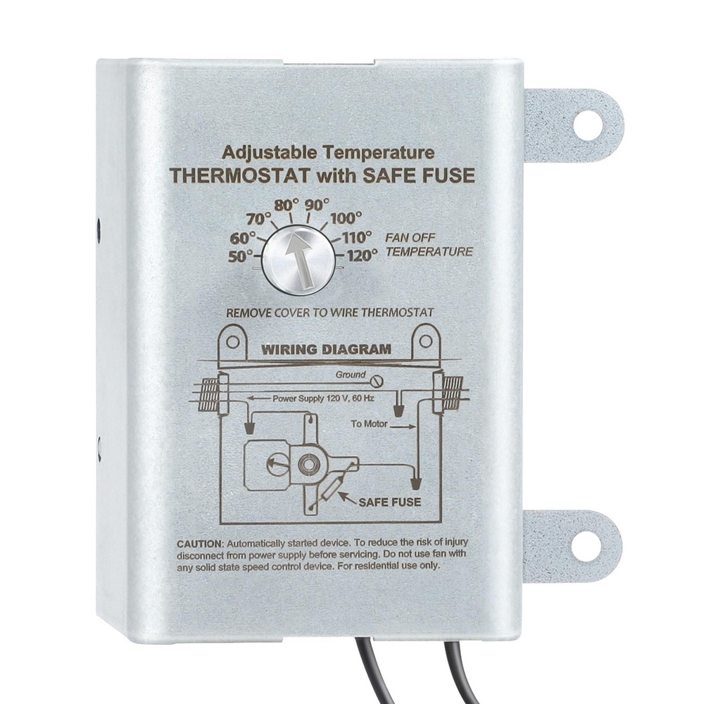Saillong 10 Amp Attic Fan Thermostat Control, Replacement Thermostat with Adj...