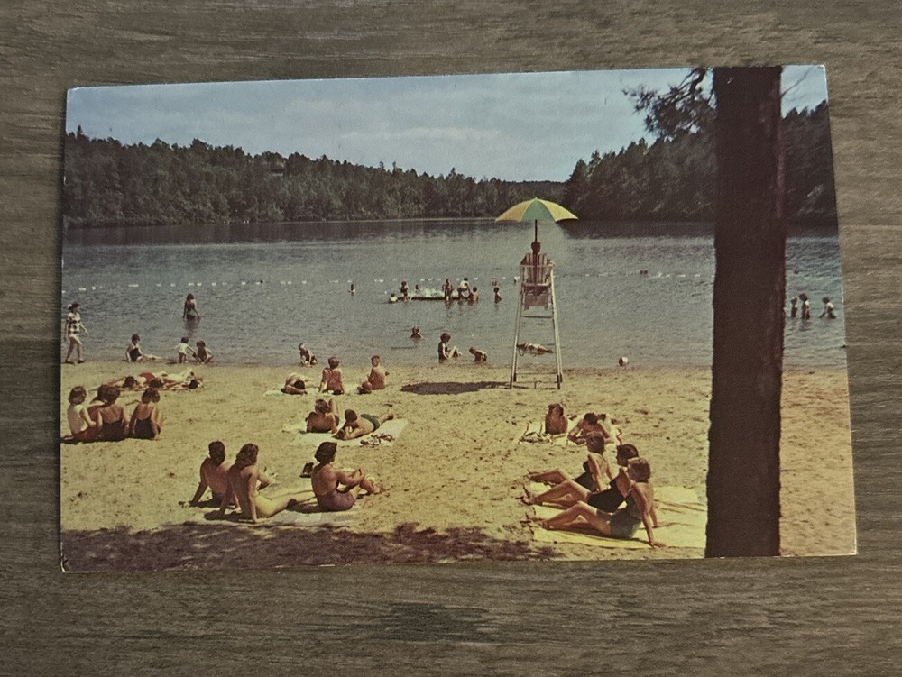Table Rock State Park South Carolina Swimming Scene Life Guard Postcard