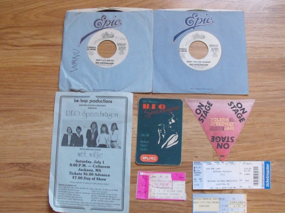 REO Speedwagon set of unusual classic rock collectibes