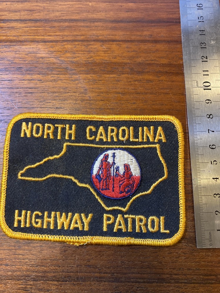 Vintage USA Police Sherrif CLOTH BADGE Patch - NORTH CAROLINA HIGHWAY PATROL