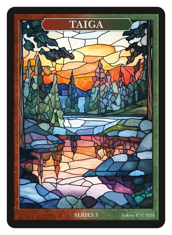 Taiga Stained Glass Token Givememana Tokens Magic the Gathering