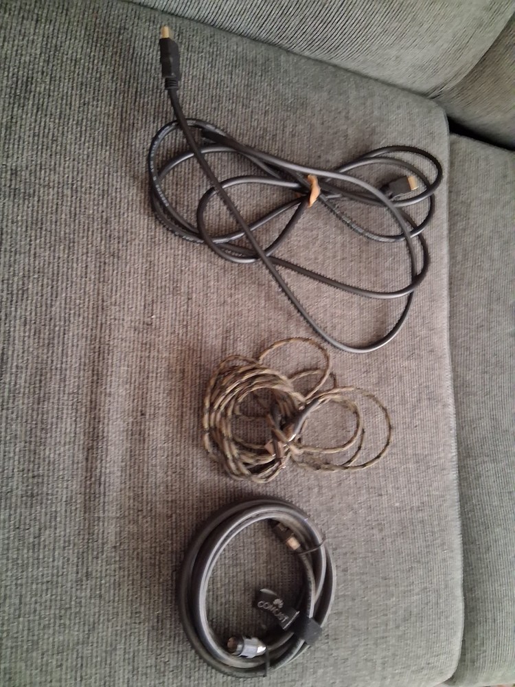 Comcast coaxial cable for TV, Internet, phone connection,HDMI cable,USB-C cable