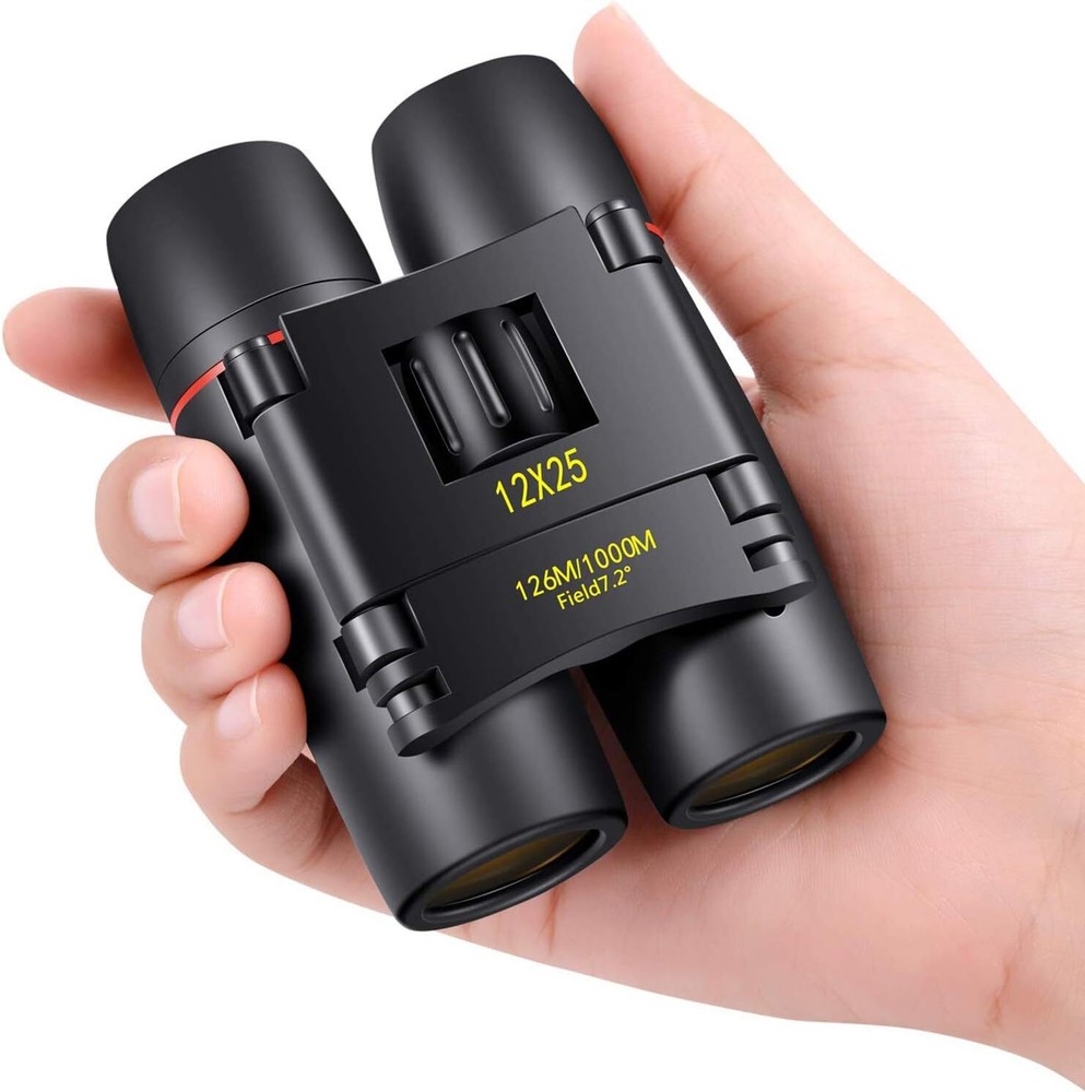 12X25 Small Pocket Binoculars Compact Adults,Mini Kids Binoculars Boys for Bird