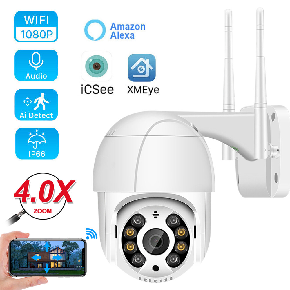 ICSEE WIFI IP Security Camera Wireless CCTV Outdoor Home PTZ IR Cam 2MP/4MP