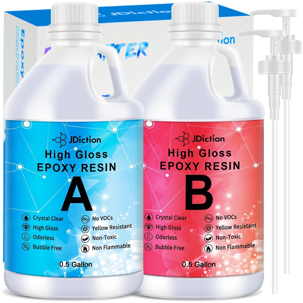 1 Gallon Deep Pour Clear Epoxy Resin for Jewelry and Wood Crafts