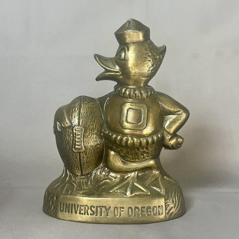 Vintage University Of Oregon Mascot Banthrico Metal Bank Ducks A+