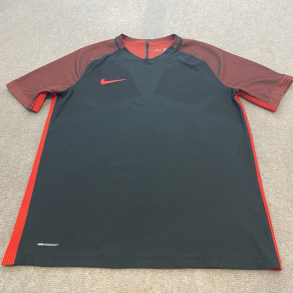 Nike Aeroswift Strike Soccer Training Shirt Men’s Large Black Red 725868-011