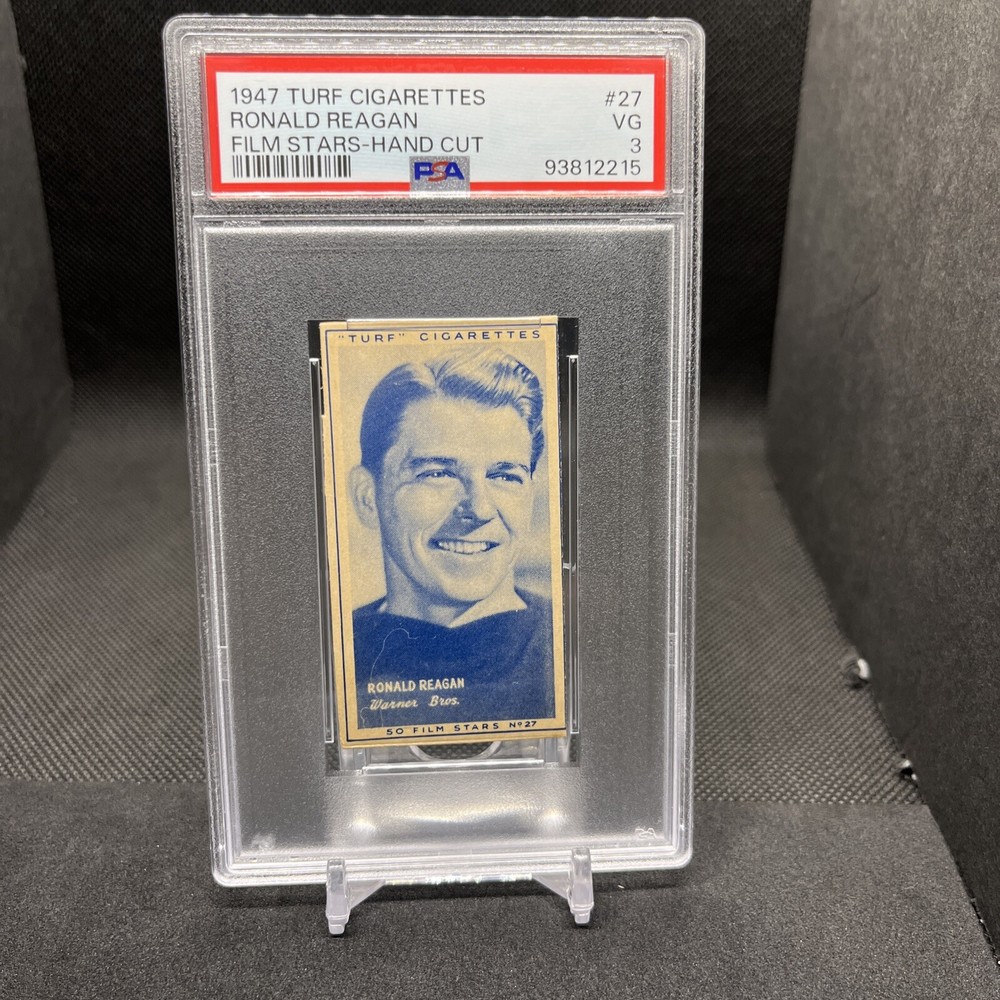 1947 Turf Cigarettes Film Stars Ronald Reagan #27 PSA 3 VERY GOOD - new slab