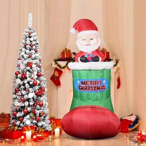 Christmas Inflatables Outdoor Decorations 5.4 FT,  Inflatable Santa Claus