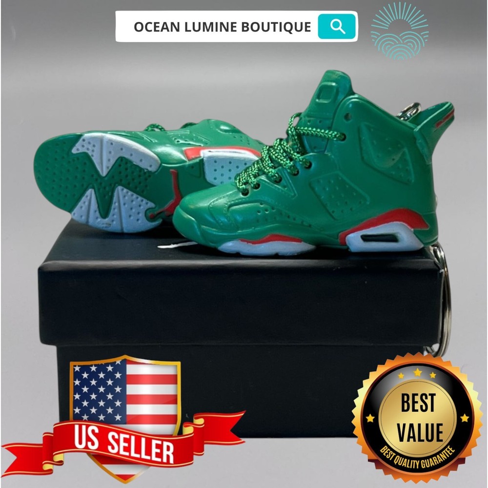 Air Jordan 3D Mini Sneaker Keychain, Shoe Keyring Shoe Box, Display Box Option