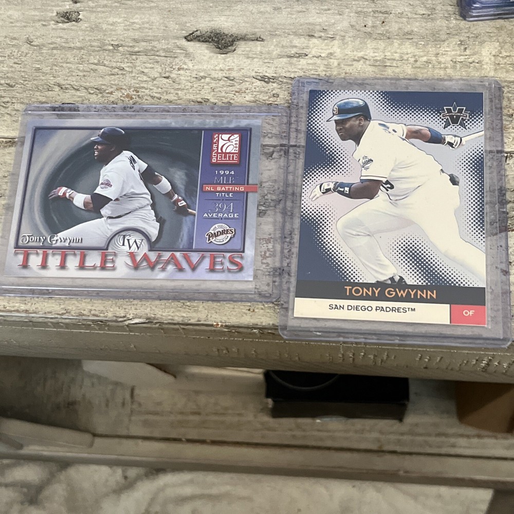 Vintage Tony Gwynn 2000 Pacific & 1998 Title Waves 2001 Donruss Baseball Cards