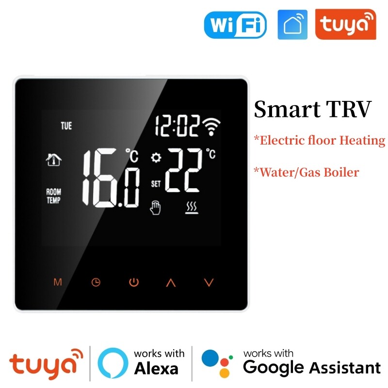 Tuya Smart TRV WiFi Thermostat LCD Touch Control Panel Temperature Controller Fo