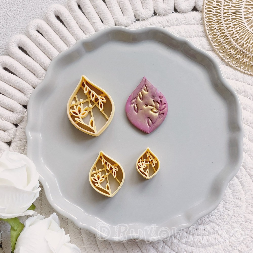 Drop Water Droplet Decorative Tear 2 Polymer Clay Cutter For Earring Jewelry