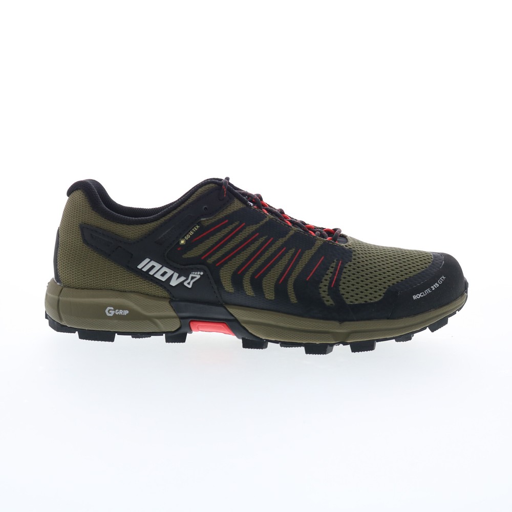Inov-8 Roclite G 315 GTX 000804-BRRD Mens Green Athletic Hiking Shoes