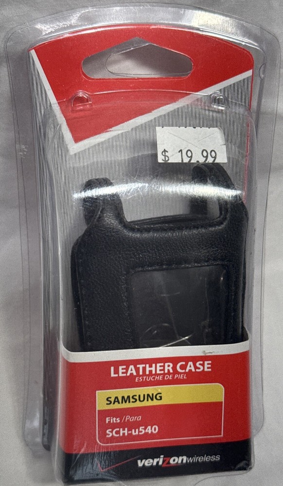 New Verizon Samsung Leather Case In Package Cellphone Fits SCH-u540 Black
