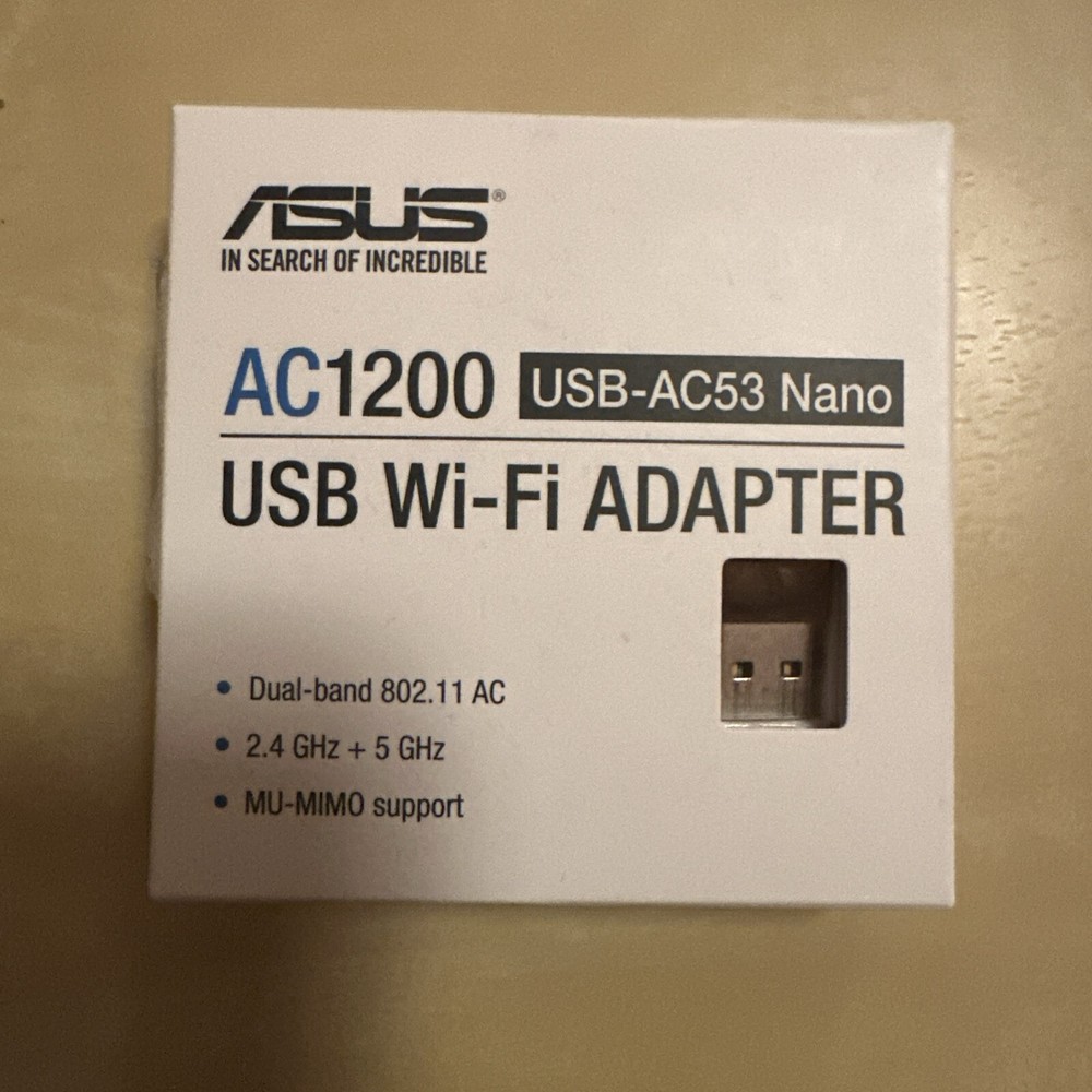 ASUS USB-AC53 Nano Wireless USB Adapter - Speeds Up To 867Mbps, AC1200