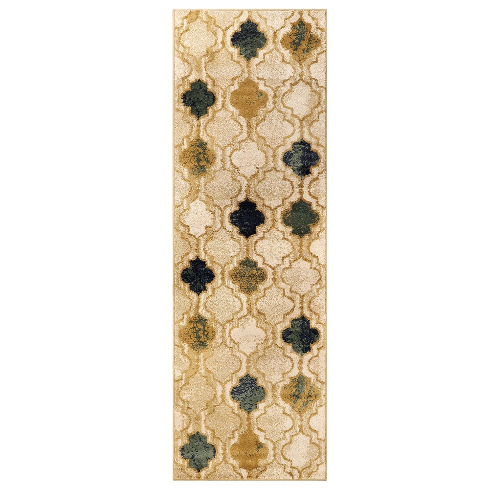 Superior Viking Trellis Cream Indoor Runner Rug 2ft 7in x 8ft