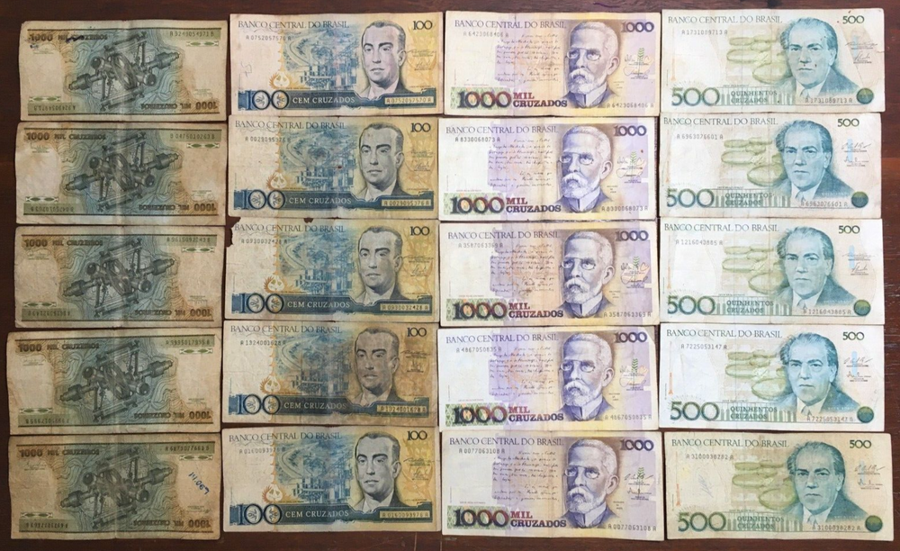 Lot 20 Paper Money Banknote Brazil   - B0457010263B