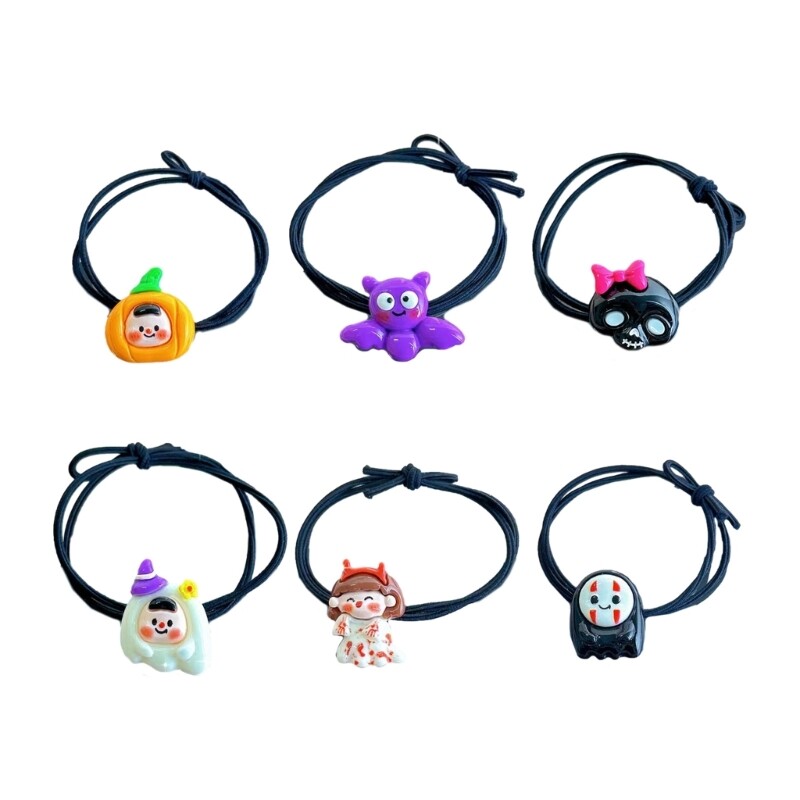 Ponytail Cartoon Hair Scrunchies for Women Daily Elastic Hair Ties