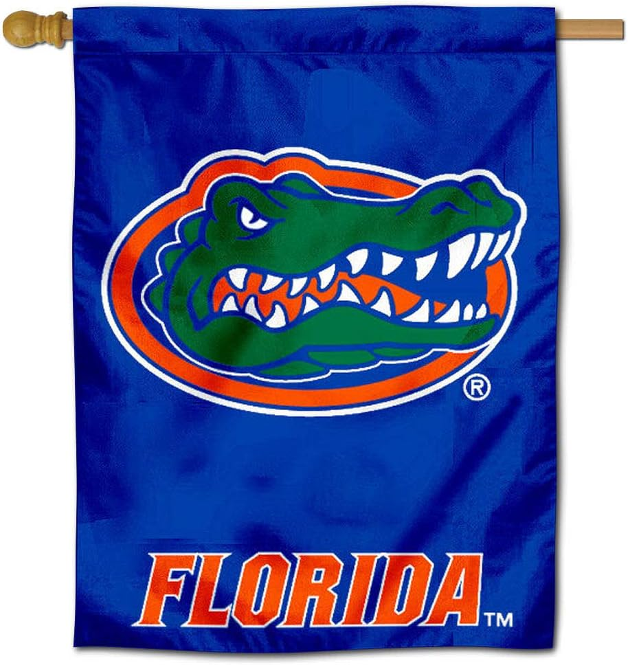Show team spirit with a Florida Gators house flag banner for your home or game day
