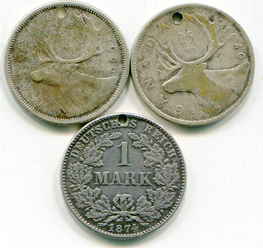World silver (junk) coins lot of (3) vintage items    lotnov6624