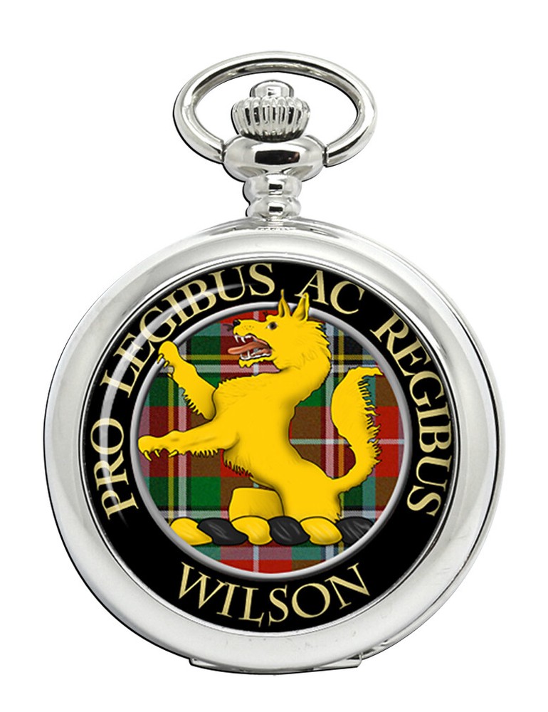 Wilson Clan Engraved Scottish Heritage Pocket Watch