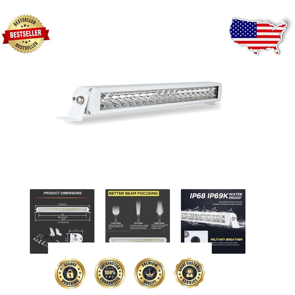 Slim Design 22-Inch LED Bar - Spot & Flood Combo for Off-Road & Marine Use