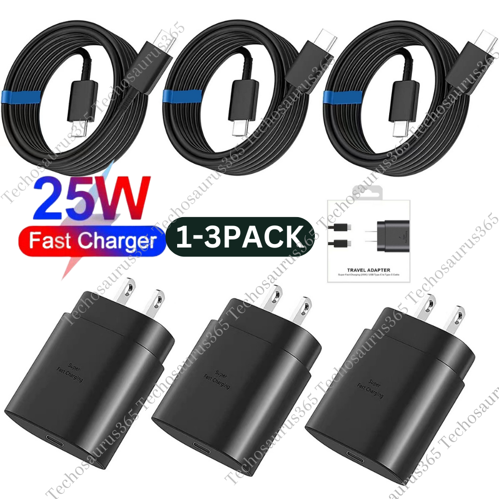 25W USB-C PD Fast Charger For Samsung Galaxy S20 S22+ Ultra Fast Charging