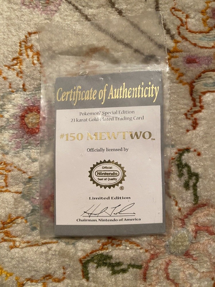 90s Mewtwo Burger King Pokemon Promo Certificate