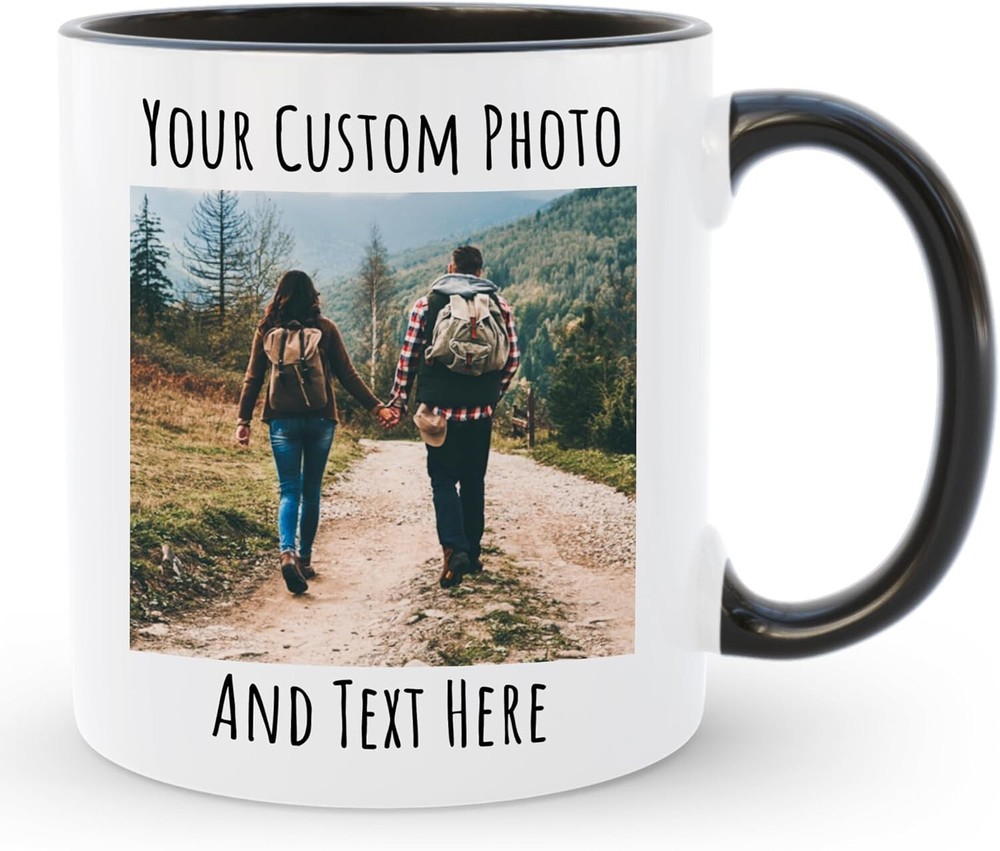 Custom Photo Name Ceramic Mug for Holidays & Birthdays-image