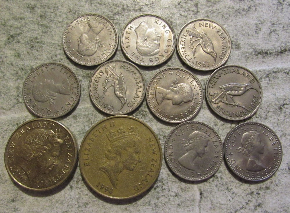 Lot of 11 New Zealand Coins