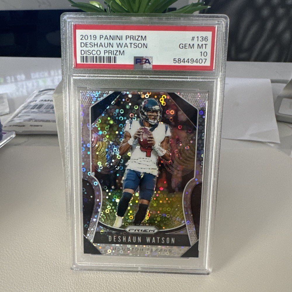 2019 PANINI PRIZM DESHAUN WATSON DISCO PRIZM #136 PSA 10