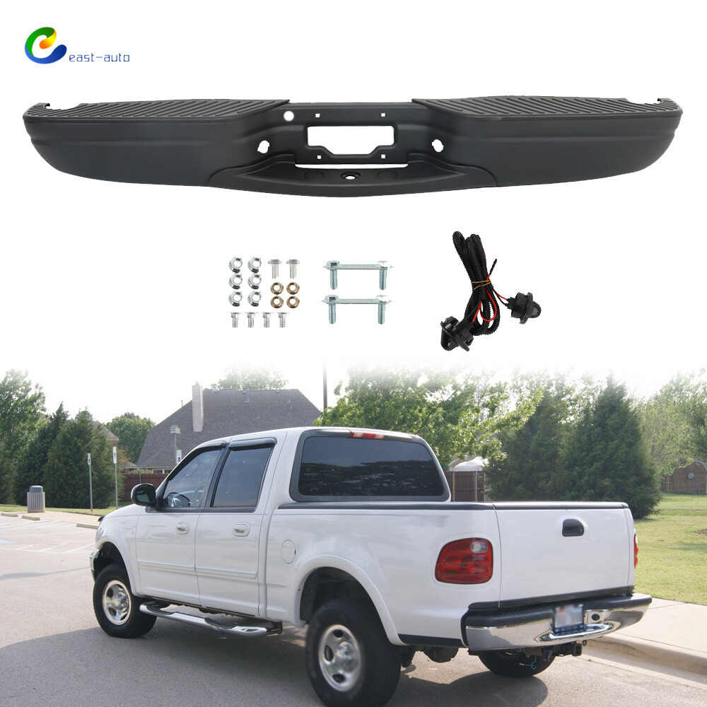Steel Rear Step Bumper Assembly Fit For 1997-2003 Ford F150 Truck New Blk
