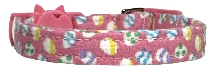Mini Easter Eggs Pink Handmade Safety Cat Collar - ADULT