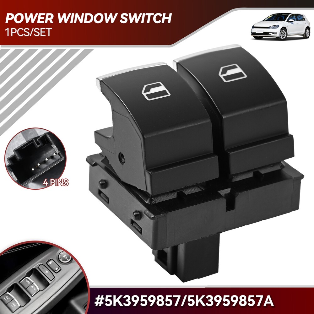 Driver Side Power Window Switch 5K3959857  For VW Golf MK5 MK6 GTI EOS 2 Doors