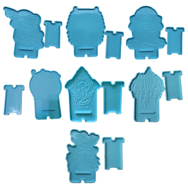 Juego Hágalo Usted Mismo Soporte Resina Epoxi Molde Soporte Teléfono Celular Molde Silicona