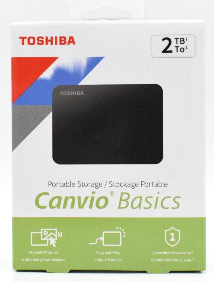 Toshiba Canvio 2TB Portable External Hard Disk Drive HDTB420XK3AA - Sealed Box