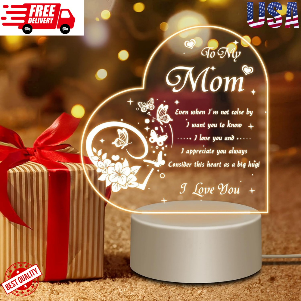 Mom Birthday Gifts from Daughter Son-Wife Birthday Gifts Night Light,I Love You