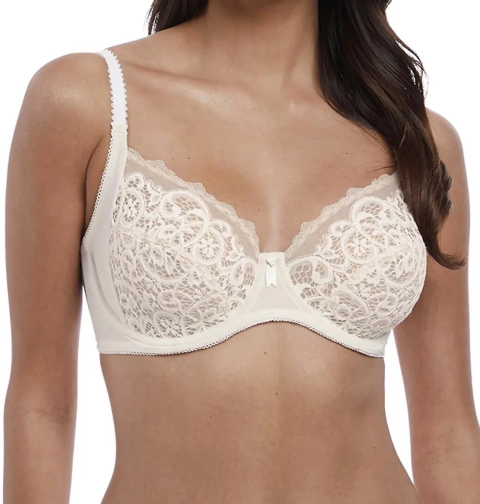 Wacoal Lace Essentiel Bra 40E Cream Powder Underwired Full Figure Cup 136001 New