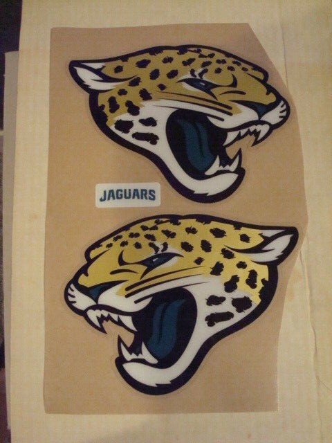 JACKSONVILLE JAGUARS Full Size FOOTBALL HELMET DECALS WITH BUMPER