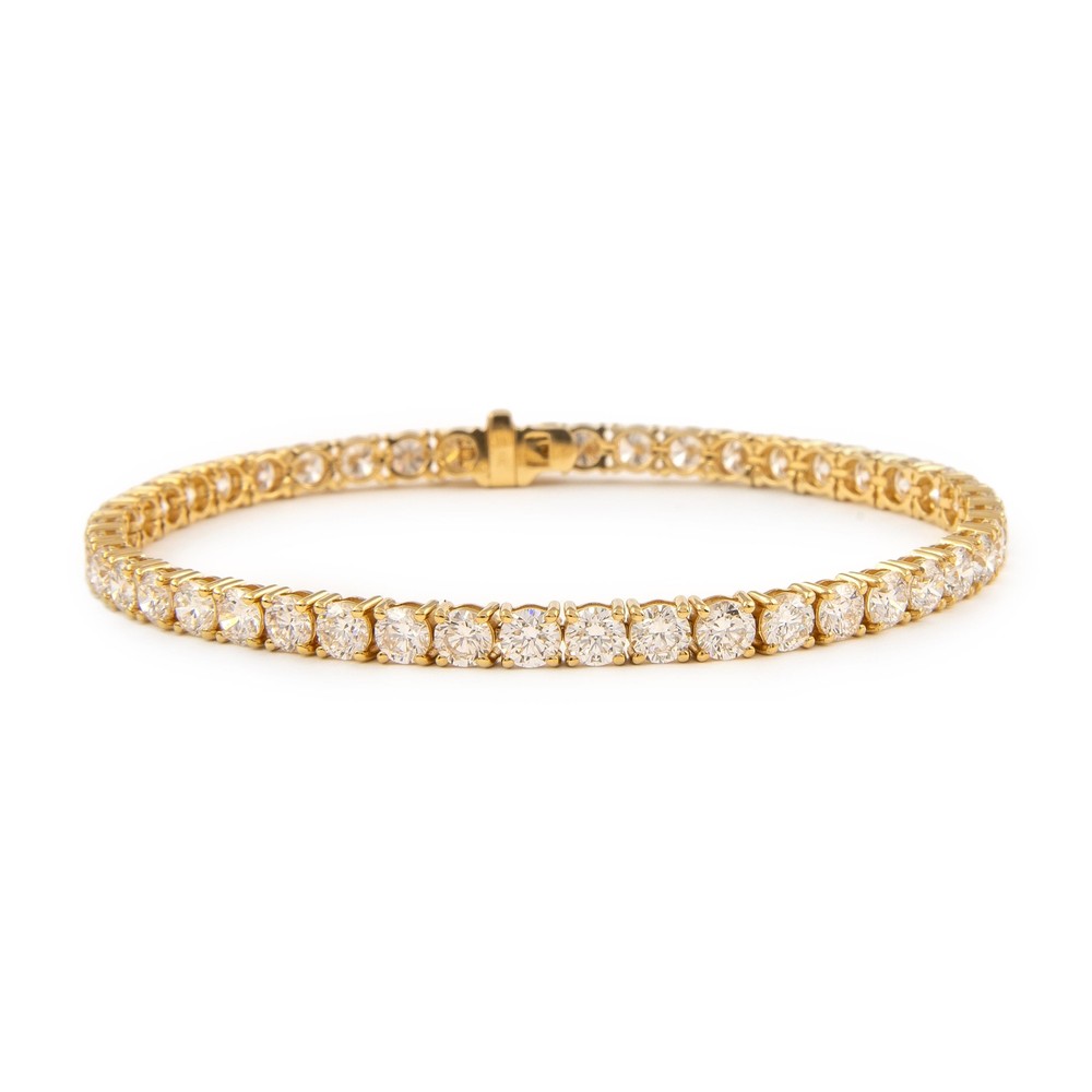 Alexander Beverly Hills 9.97ct Diamond Tennis Bracelet 18-Karat Yellow Gold