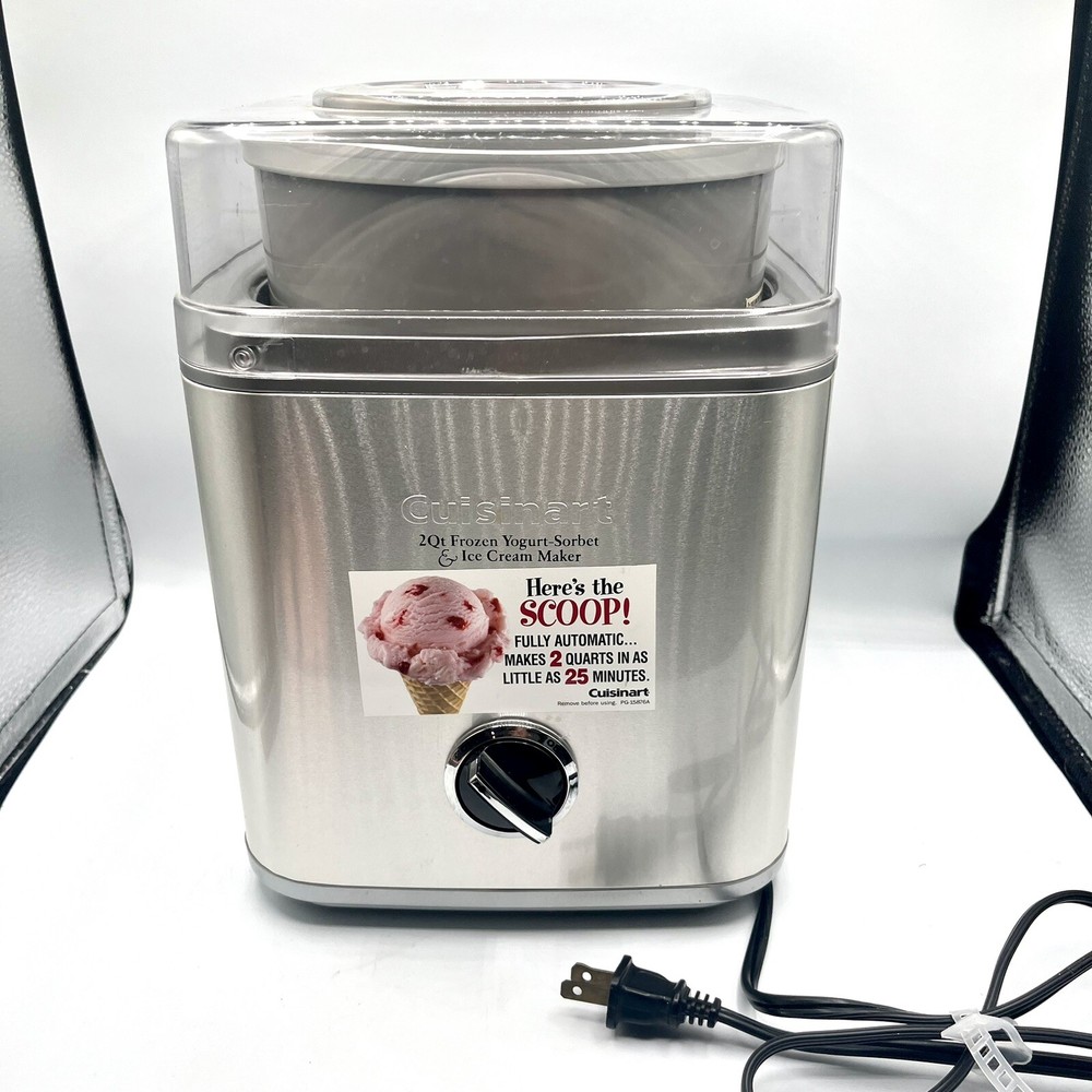 Cuisinart ICE-30BC 2 Qt Frozen Yogurt Ice Cream Maker Gray Tested Works