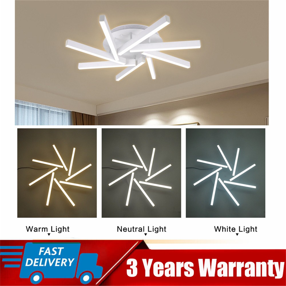 Modern LED Ceiling Lighting Remote Control Flush Mount Dimmable Light Fixture US